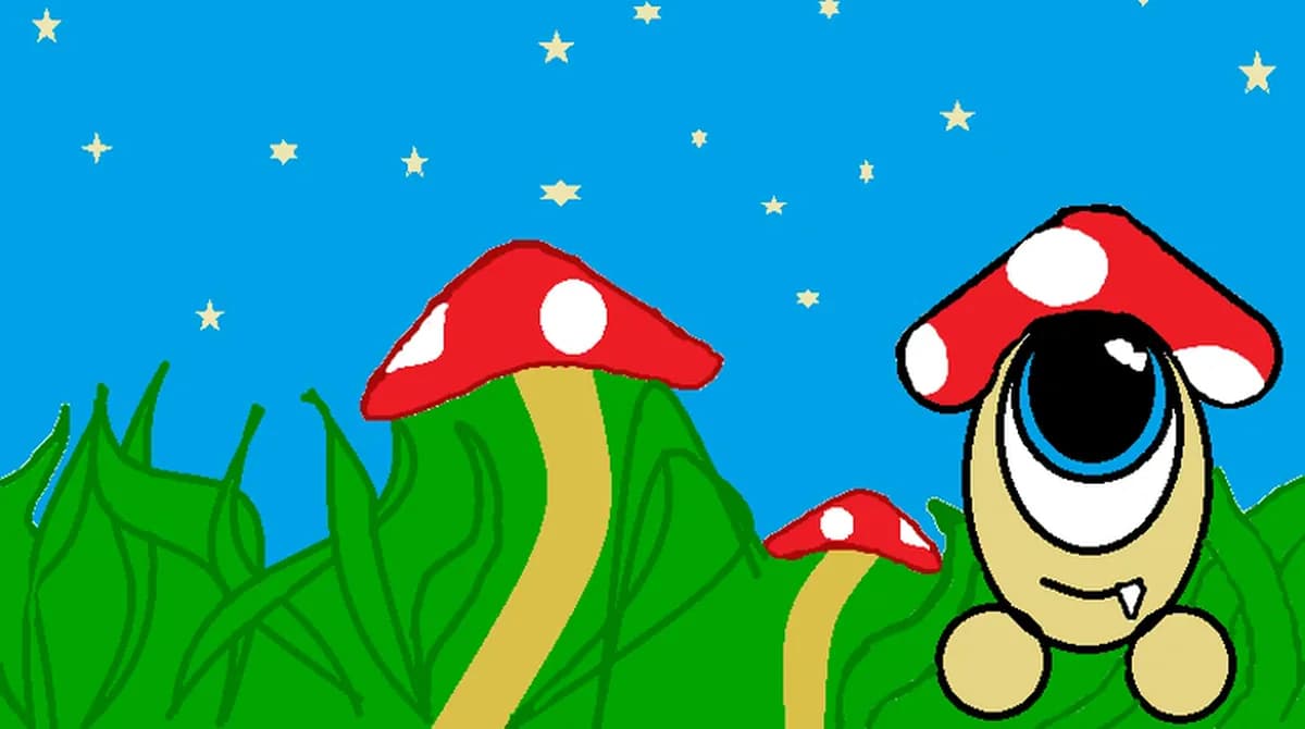 Gambar Jamur Kartun: Referensi Bentuk, Cara Menggambar, dan Ide Warna