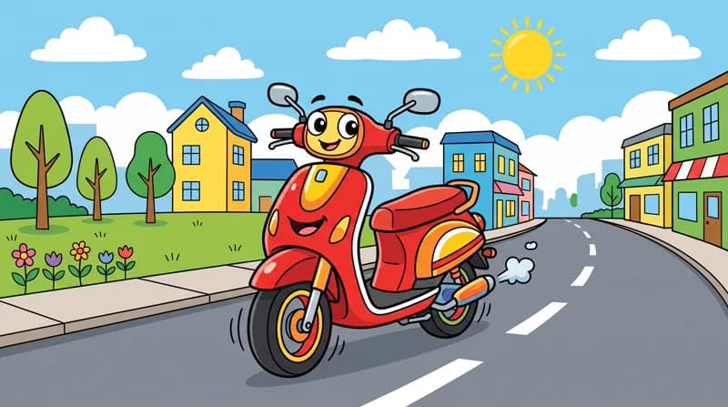 Gambar Motor Kartun: 25 Ide Lucu dan Cara Menggambarnya