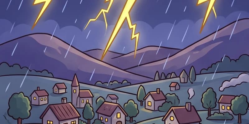 Gambar Petir Animasi: Kartun Badai, Awan Ngambek, dan Stiker