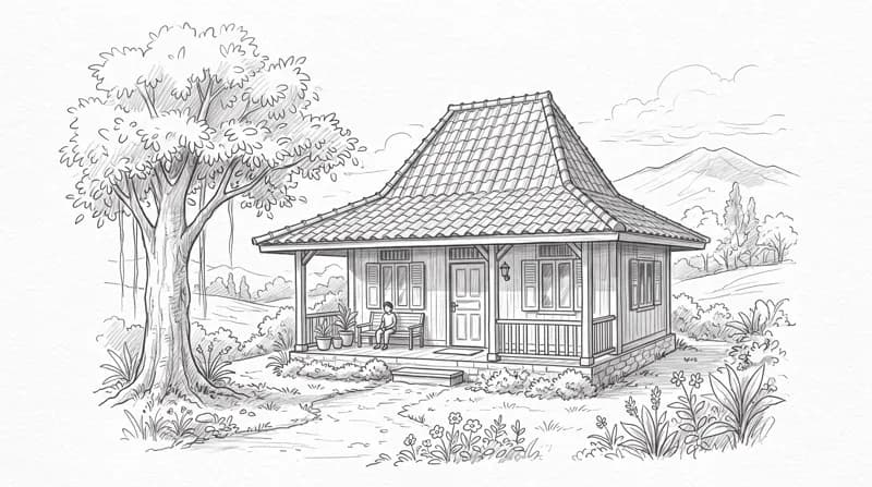 Gambar Rumah Sketsa: 20 Ide dan Cara Menggambarnya