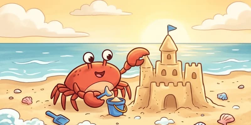 Gambar Kepiting Kartun Lucu: Si Capit dari Pantai