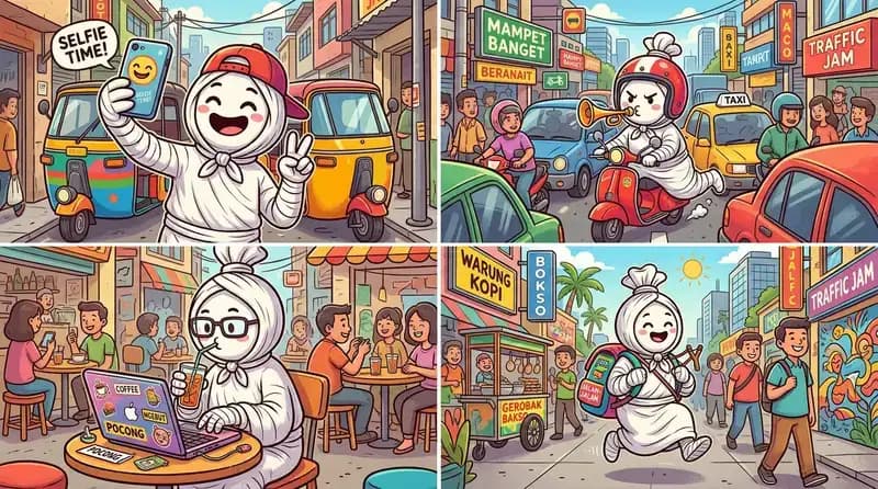 30+ Gambar Pocong Lucu & Kartun yang Bikin Ngakak 2026