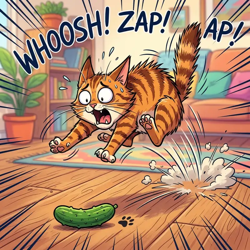 Kucing vs timun: pertarungan abadi