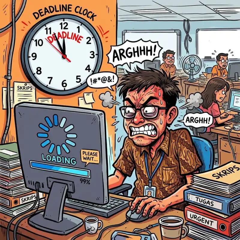 Ketika WiFi kantor lemot tapi deadline mepet