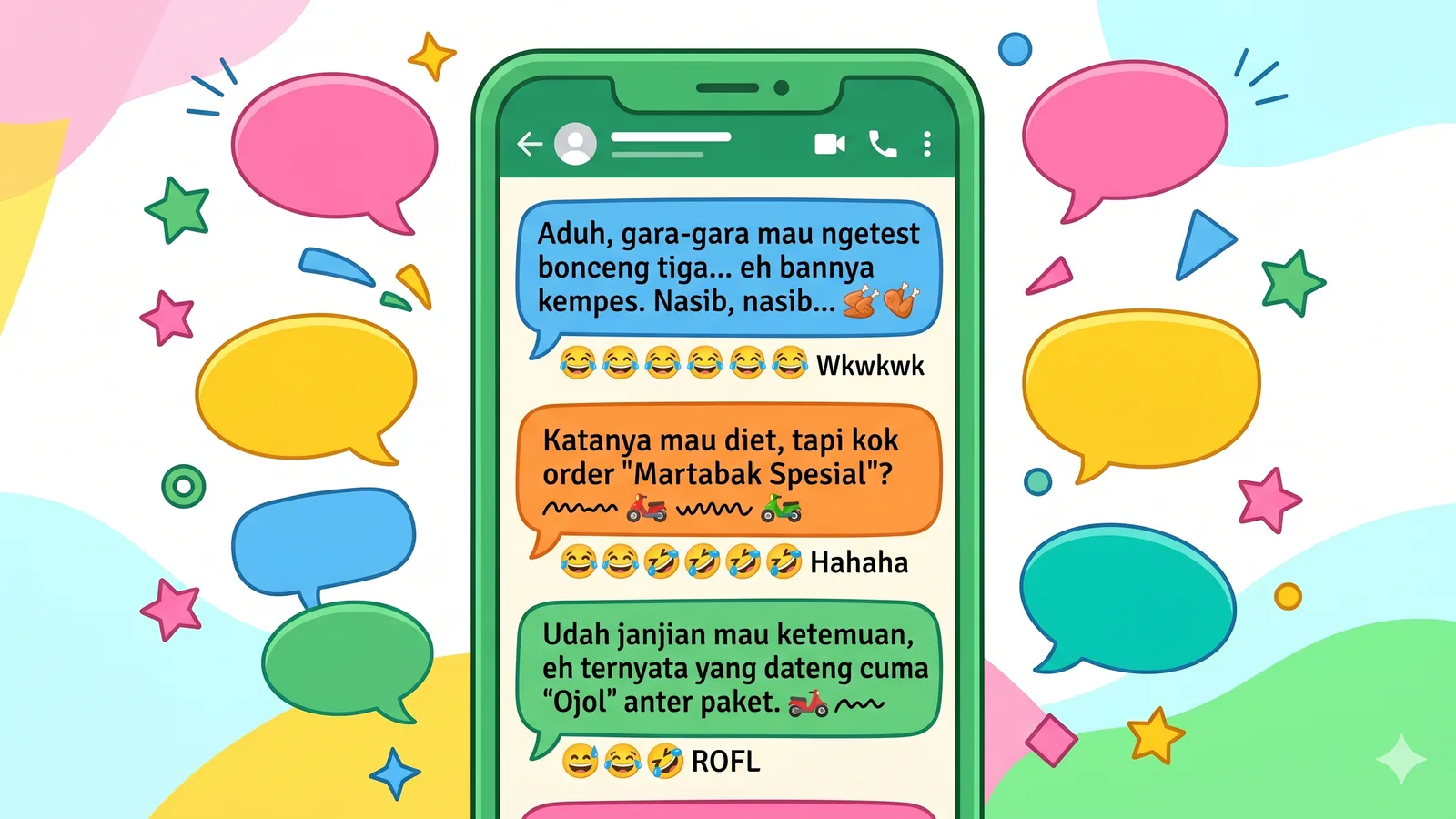 200+ Status Kata-Kata Lucu Paling Ngakak & Relate 2026