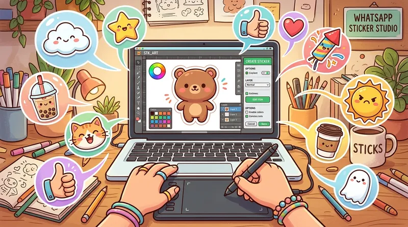 Tutorial cara membuat stiker lucu WhatsApp sendiri dari foto