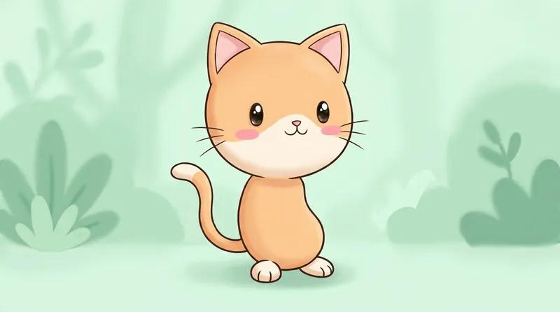 Cara menggambar kucing kartun lucu step-by-step untuk pemula