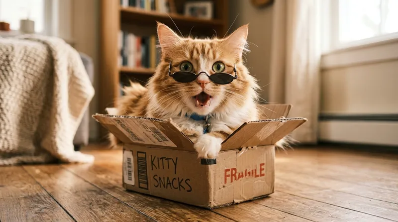 foto kucing lucu dengan ekspresi dramatis menggemaskan