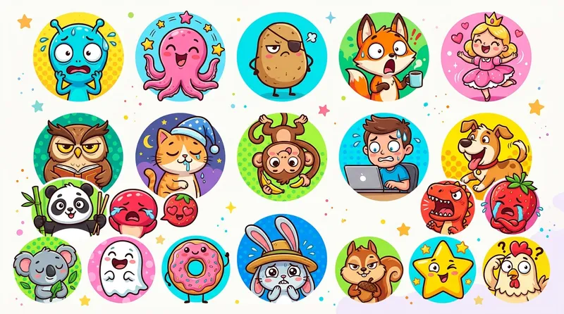 Foto profil lucu kartun aesthetic dengan ekspresi kocak untuk WA dan IG