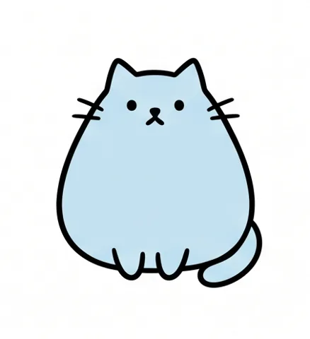 Gambar kucing mudah: kucing gendut bulat