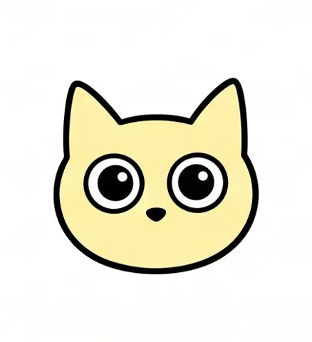 Gambar kucing mudah: kepala kucing mata besar