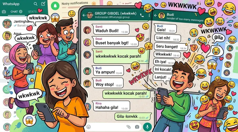 Gambar lucu WhatsApp untuk grup keluarga dan teman yang bikin ngakak bareng