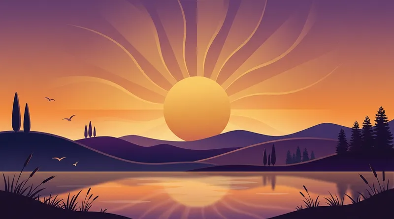 Gambar matahari aesthetic dengan gradasi warna pastel kuning-oranye untuk wallpaper dan feed Instagram