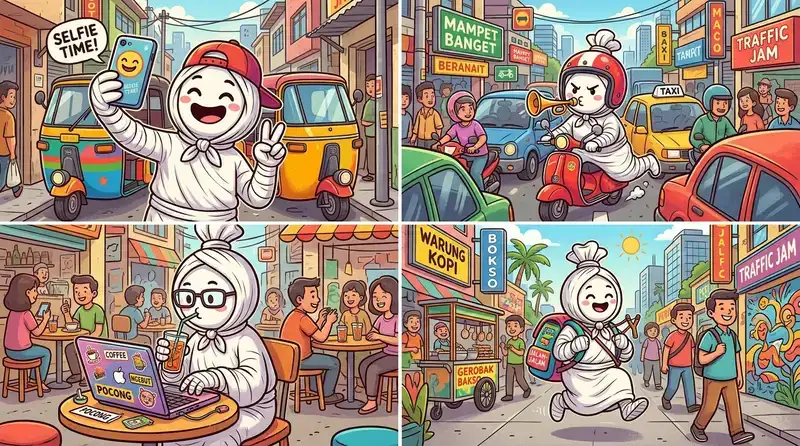 gambar pocong lucu kartun meme ngakak