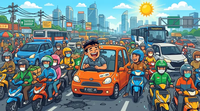 Gambar terlucu kemacetan Jakarta yang bikin ngakak