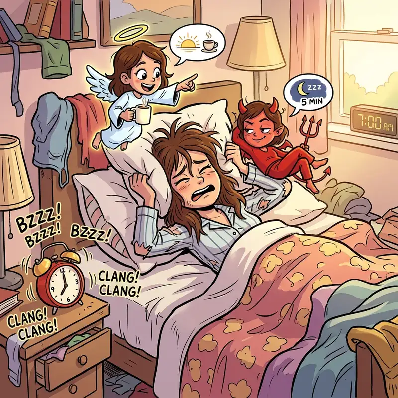 Foto lucu ngakak tentang ekspresi bangun pagi yang sangat relatable