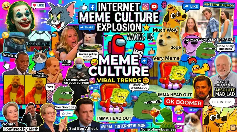 Koleksi meme template reaksi lucu untuk berbagai situasi sehari-hari