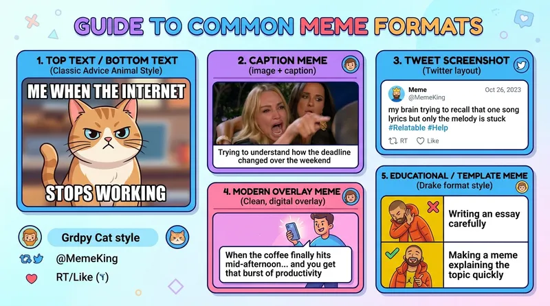 Contoh meme template format teks populer yang sering viral di Twitter dan WhatsApp Indonesia