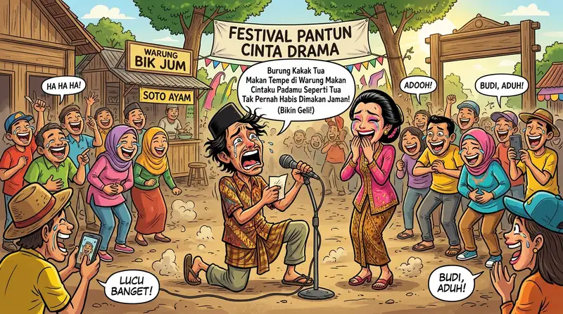 Pantun lucu ngakak tentang percintaan - pantun jomblo dan bucin lucu