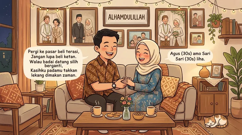 Pantun romantis suami istri untuk menjaga keharmonisan rumah tangga