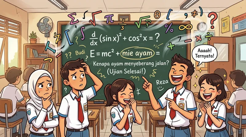 Ilustrasi pertanyaan lucu menjebak matematika dengan angka-angka yang membingungkan