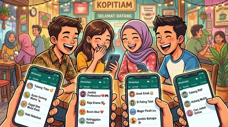 Contoh nama WhatsApp lucu dan kocak yang bikin orang senyum saat melihat notifikasi
