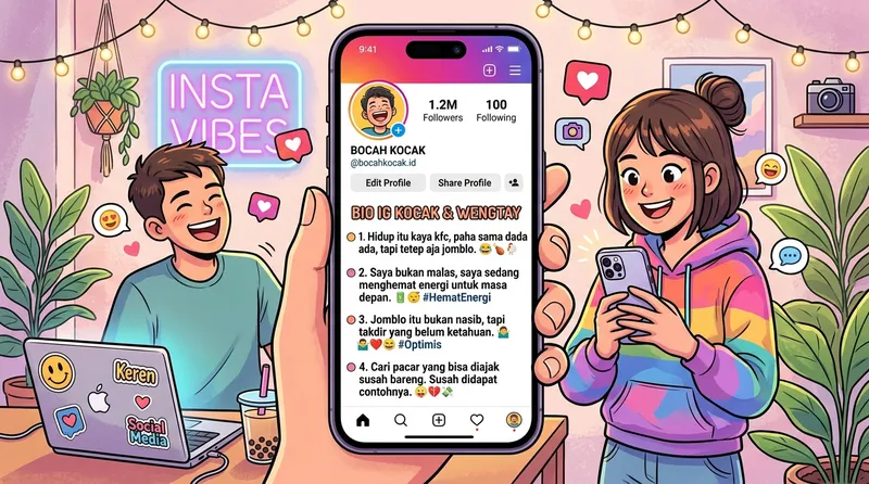Quotes lucu untuk bio IG Instagram yang unik dan menarik