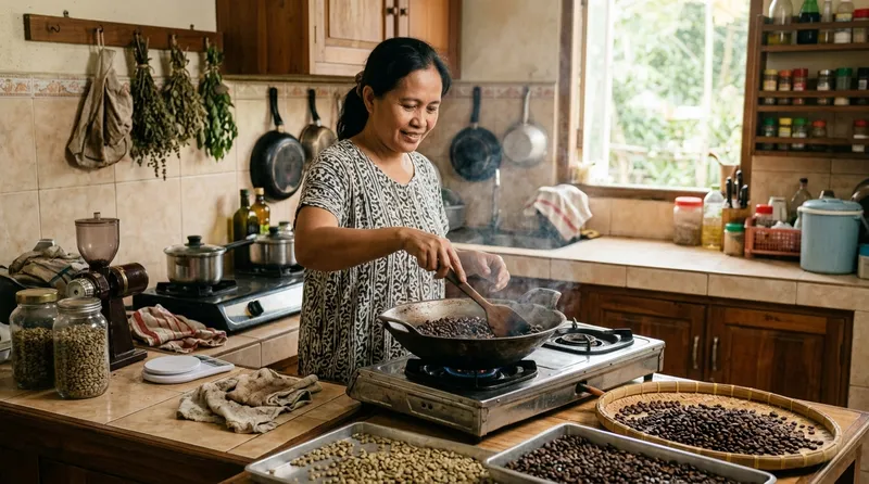Cara roasting kopi sendiri di rumah menggunakan wajan dan popcorn maker