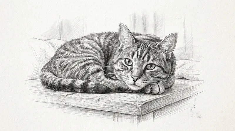 Sketsa kucing lucu mudah step by step untuk pemula 2026
