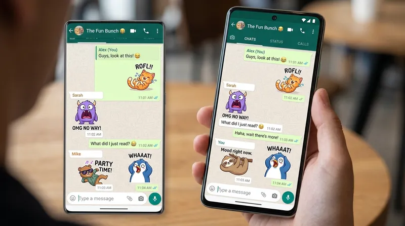 Deretan stiker ekspresi berlatar transparan siap dipakai di percakapan